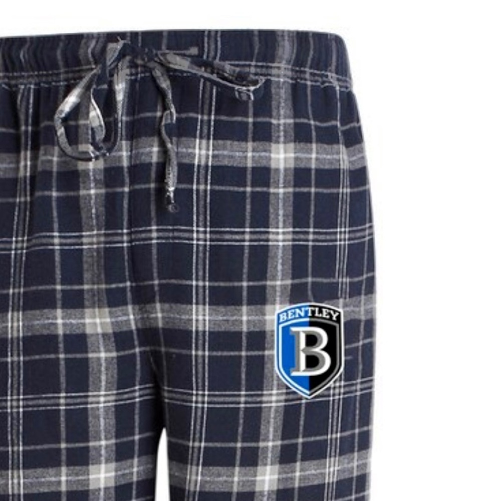 Bentley University Plaid Pajama Pants men’s small blue euc falcons college PJ’s‌